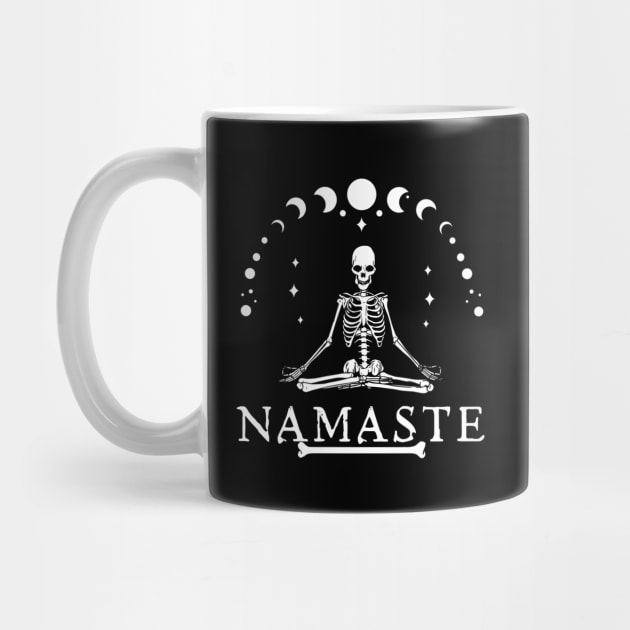 Namaste Halloween Skeleton Yoga by Pacific Opal